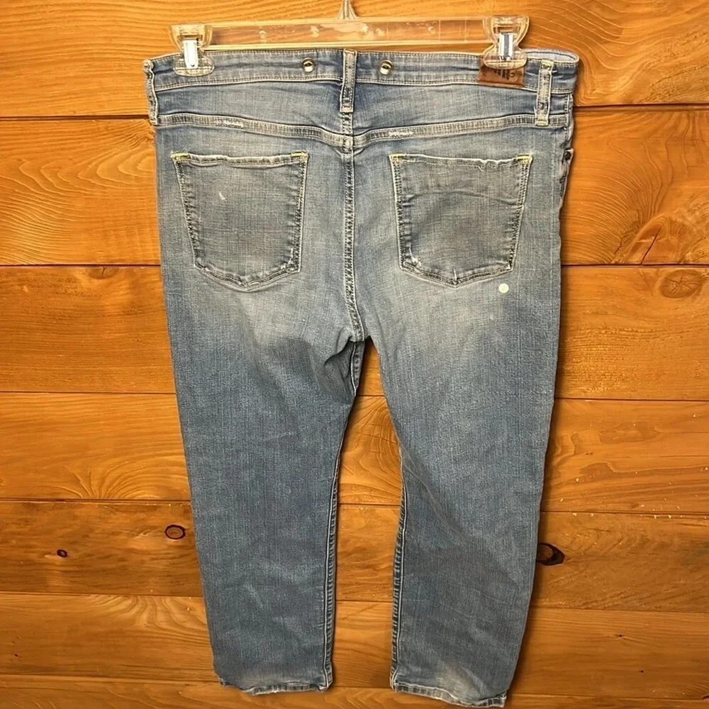 Anthropologie Holding Horses Jeans Womens 30 Light Distressed Denim Straight Leg
